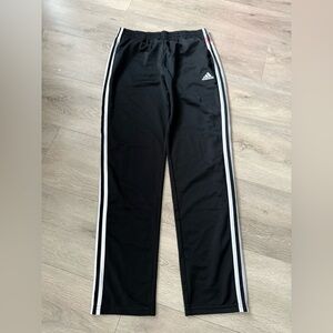 Adidas Black Jumpsuit with White Stripes